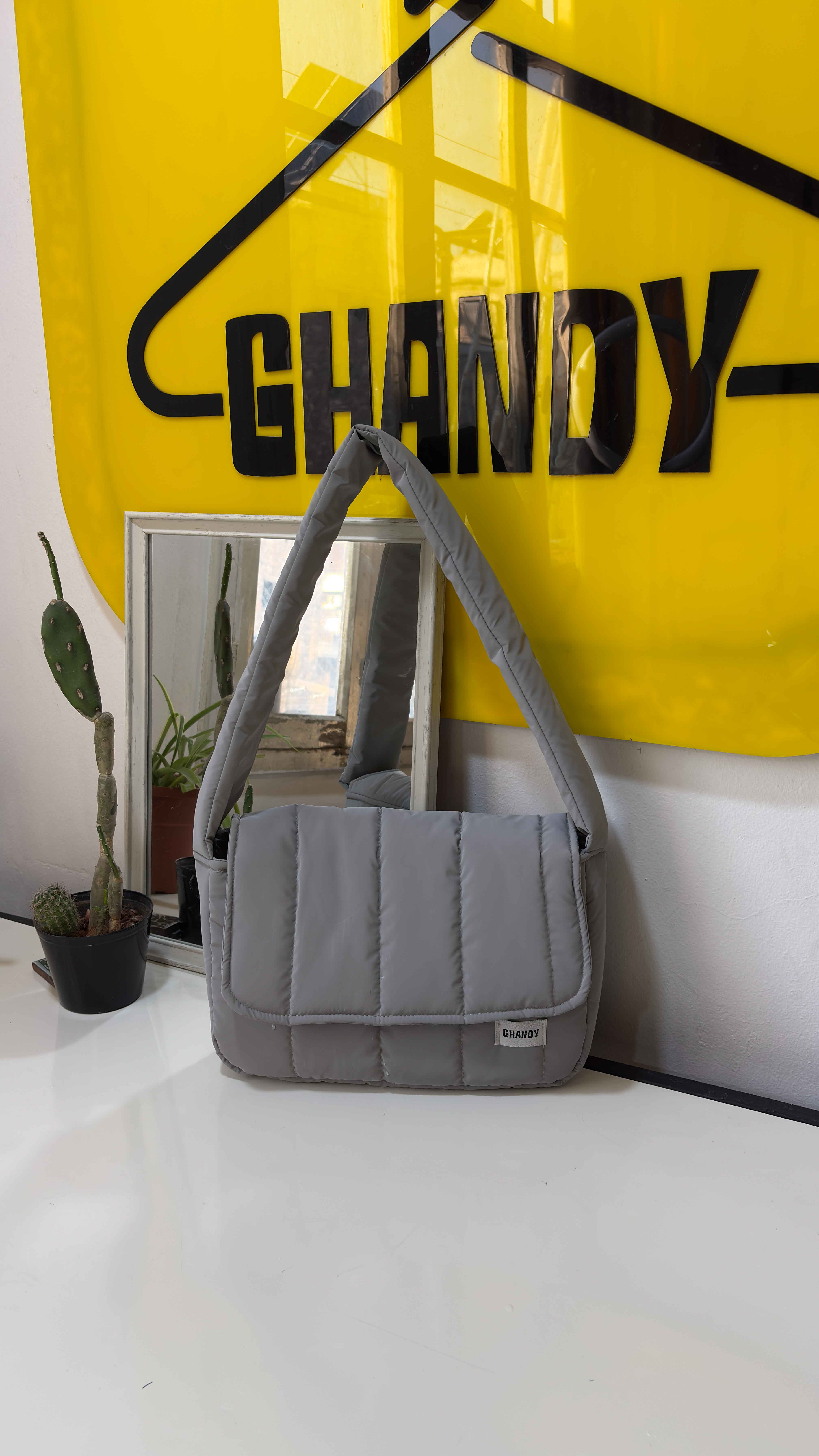 حقيبة كتف - رمادي