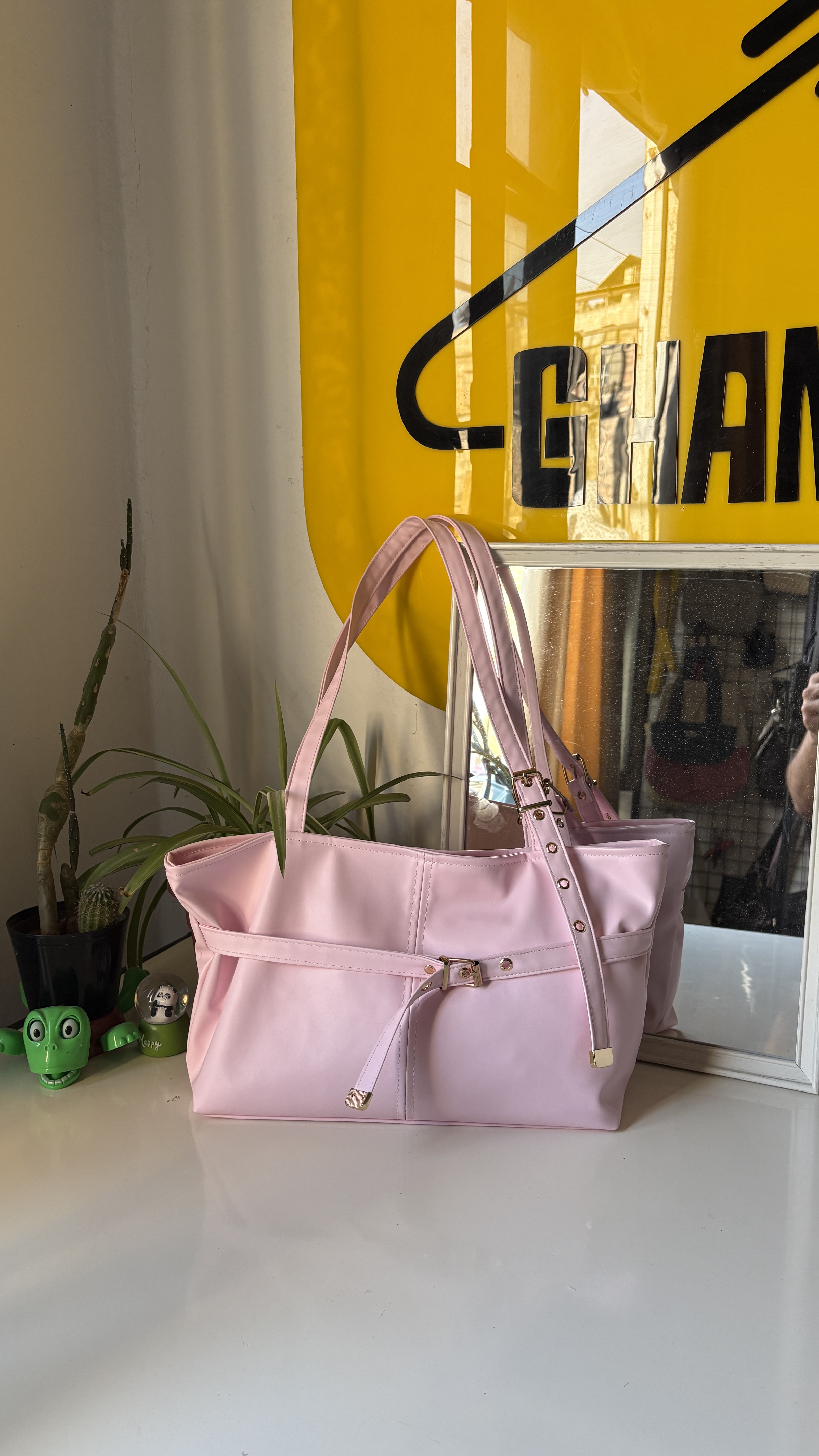 Buckle Detail Shoulder Bag - زهر